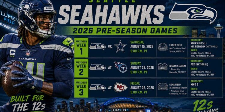 Seattle Seahawks 2026 Preseason Games: A Champion’s Tune-Up Begins at Lumen Field